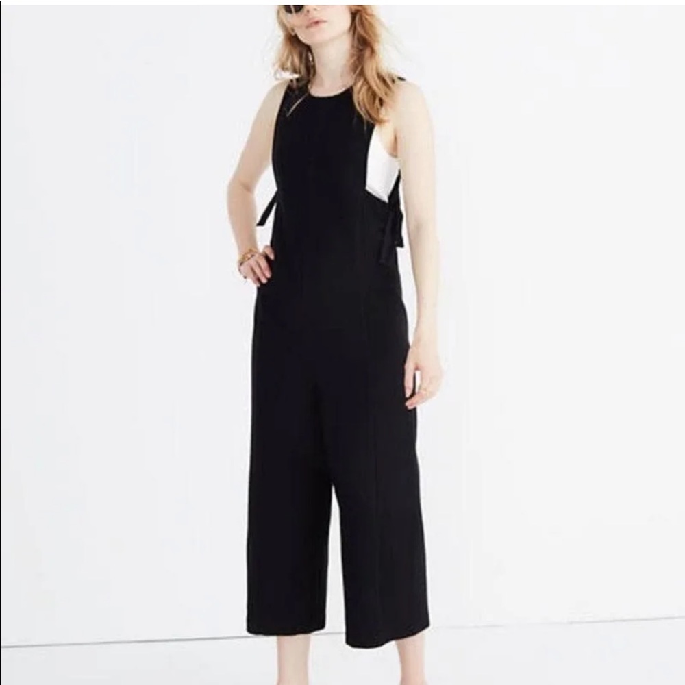 Madewell side tie texture and thread jumpsuit
